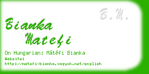 bianka matefi business card